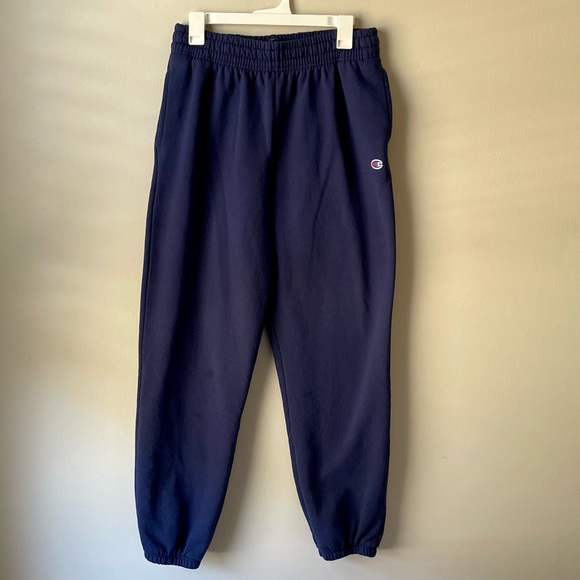 Champion unisex women’s men’s sweatpants size Large navy blue adjustable waist - Picture 2 of 13